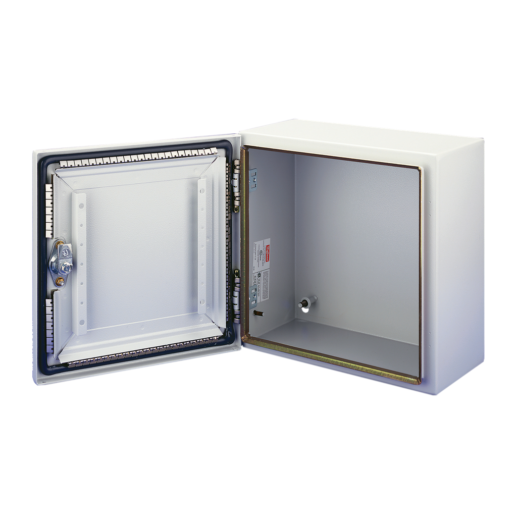 Hoffman CSD24248LGEMC CONCEPT EMC, Type 4, 24" x 24" x 8", Lt Gray, Steel Product image for Hoffman CSD24248LGEMC CONCEPT EMC, Type 4, 24" x 24" x 8", Lt Gray, Steel