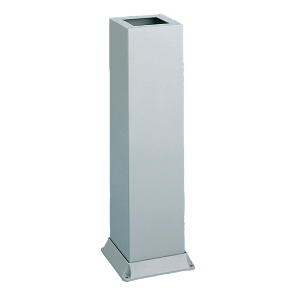 Hoffman AP23B44LG Bolt-Down Pedestal, 23" x 4" x 4", Lt Gray, Steel Product image for Hoffman AP23B44LG Bolt-Down Pedestal, 23" x 4" x 4", Lt Gray, Steel
