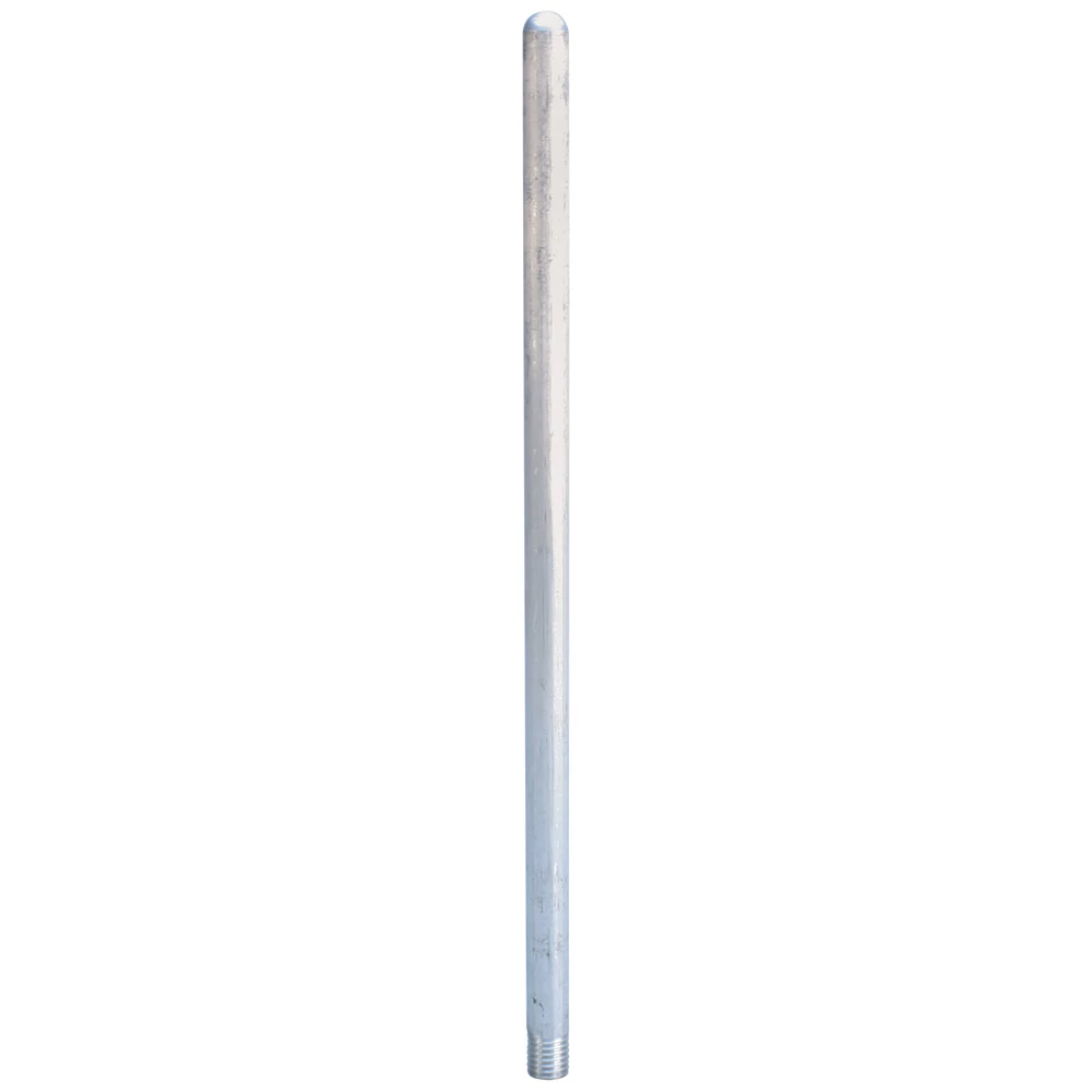 Product image for Erico LPA228ST Air Terminal, Imperial Thread, Aluminum, 1/2" dia, Blunt, 48"