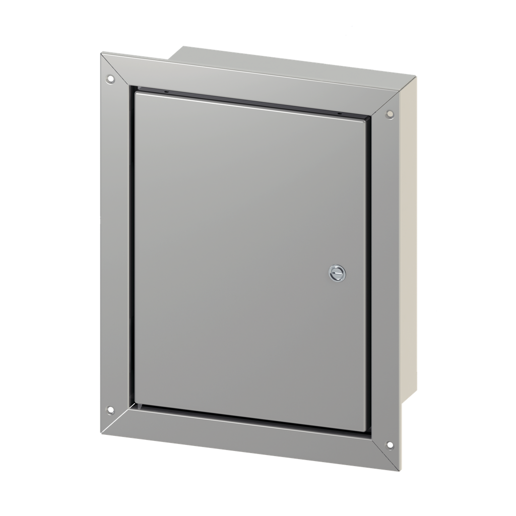Hoffman CFM16126LG CONCEPT Flush-Mounted Enclosures, 16" x 12" x 6", Lt Gray, Steel Product image for Hoffman CFM16126LG CONCEPT Flush-Mounted Enclosures, 16" x 12" x 6", Lt Gray, Steel