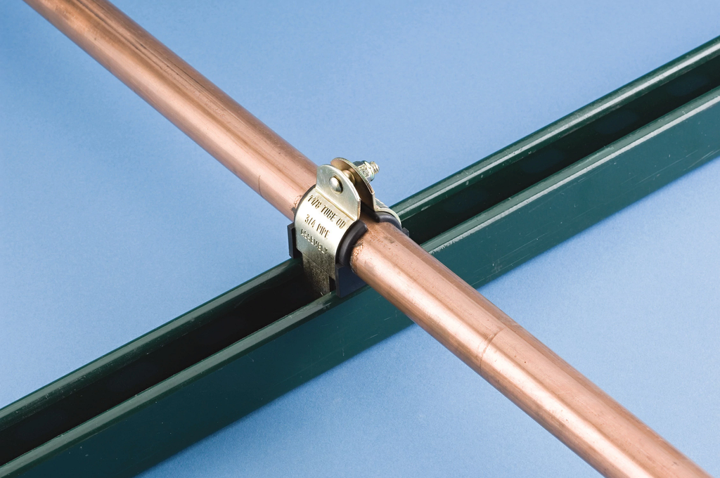 nVent CADDY Cushion Clamp Insulated Strut Clamp for Pipe/Tube, 5/8" OD, 1/2" Copper Tube, 3/8" Pipe