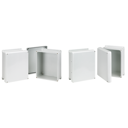 Product image for Hoffman HJ606WLG Flat Cover with Screws, Type 4X, 5.71x 5.72x 4.05, Fiberglass