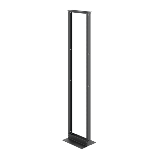 Open Frame Rack 2-Post, 96.00x20.25x15.00, Black, Aluminum