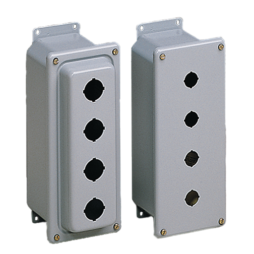 Product image for Hoffman ED1PB1 Drawn Pushbutton Enclosures, Type 4, 1PB x 30.5mm, Gray, Steel
