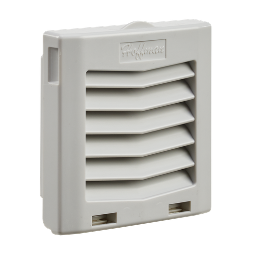 Product image for Hoffman HG0400404 HG Filter Fan Exhaust Grilles, fits HF04 fans, 4-inch, IP54, Lt Gray