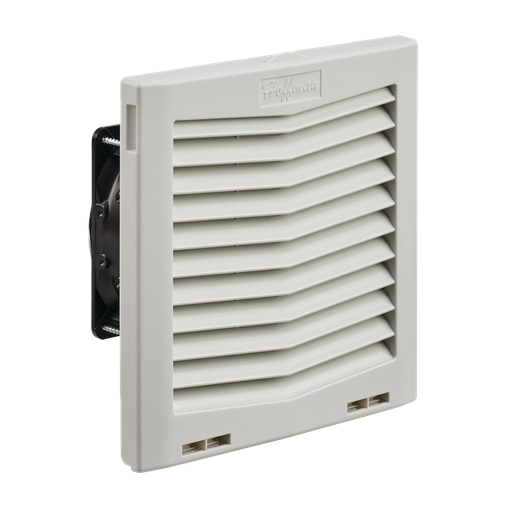 Product image for Hoffman HF0948414 HF09 Side-Mount Filter Fan, 48V, 70 CFM, Lt Gray