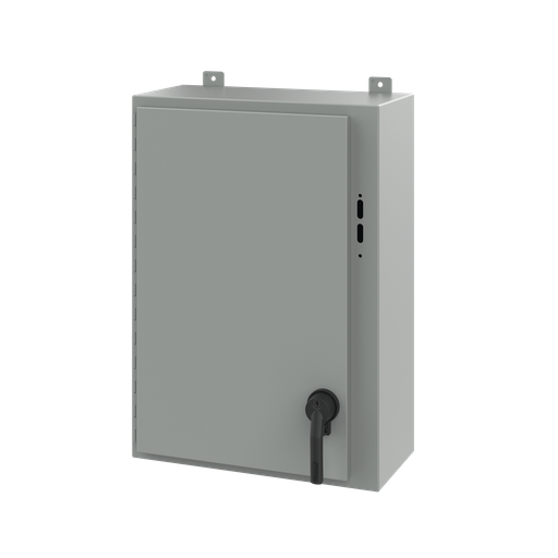 Disconnect Enclosure with Handle Type 12, 30.00x21.38x10.00, Gray, Steel