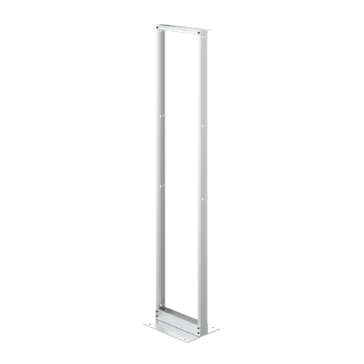 Product image for Hoffman EVR19FM51U 2-Post Open Frame Rack, 96" x 20.25" x 15", Aluminum