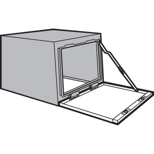 Window Small Door For ProLine Sloped Front, fits 707/882x600mm, Lt Gray, Steel