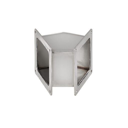 Elbow 45-Degree Feed-Through, 4.00x4.00, Brushed, SS304