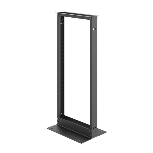 Product image for Hoffman EDR19FM24U 2-Post Open Frame Rack, 48" x 20.25" x 15", Black, Aluminum