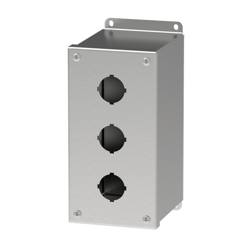 Product image for Hoffman E3PBXSS Extra-Deep 30.5-mm Pushbutton Enclosures, Type 4X, 3PB x 30.5mm, SS Type 304