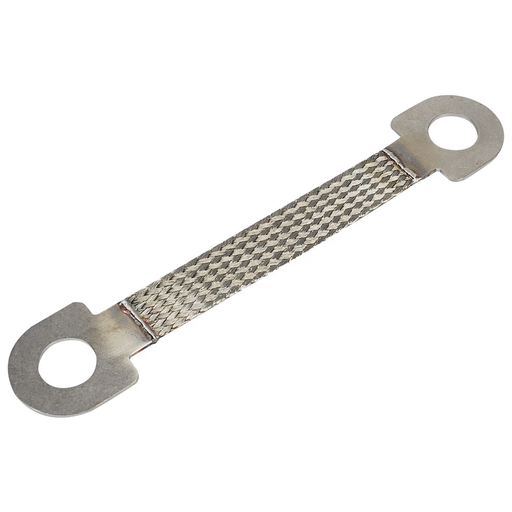 Product image for Erico 554424B Grd. & Bond. Braid, St-Steel for Large Bolt, 138.15 kcmil, 15.748", 1.692" Hole