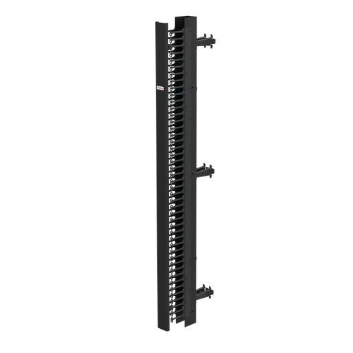 CableTek-EC Vertical Cable Manager Double, 84.00x3.50x9.00, Black, Steel