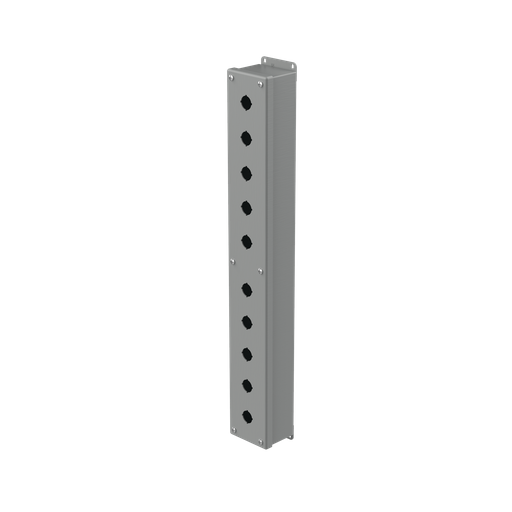 Product image for Hoffman E10PBG 24.75 x 3.25 x 2.75 Inch Gray 14 Gauge Steel NEMA 12 Push Button Enclosure