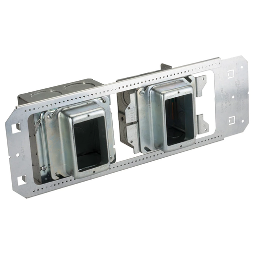 Product image for Caddy A1BF3G43N Caddy All-in-One Between-Stud With Removable Mud Ring, Multi-Box, (4) 1", (4) 1-1/4" Knockouts, 1 Gang, 42 in? Box, 1-1/4" Drywall, 3-5/8"