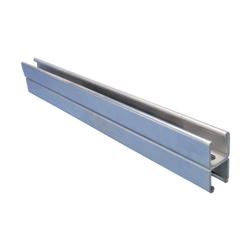 Product image for Erico A12AH100PG Strut Channel Type AA, Slotted, Steel, PG, 10' x 3.25" x 1.625" x 12 GA