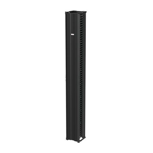 CableTek Vertical Cable Manager Single, 12.00x108.00, Black, Aluminum