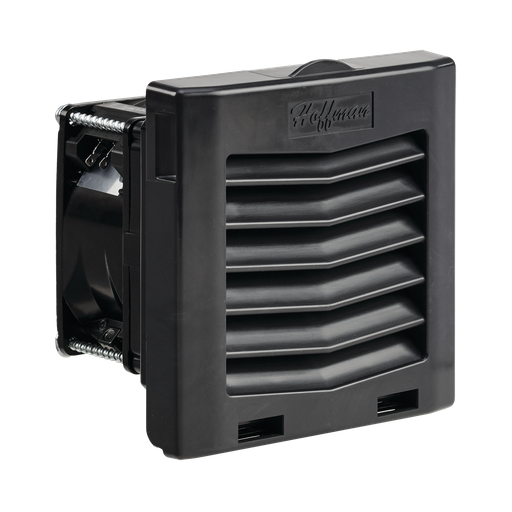 Product image for Hoffman HF0424413 HF04 Side-Mount Filter Fan, 24V, 21 CFM, Black
