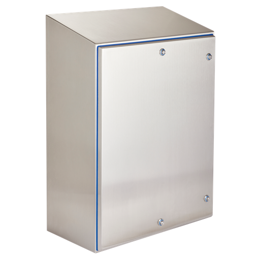 Product image for Hoffman HSDH242408SS HyShed Hinge Cover Enclosures, Type 4X, 24.00x24.00x8.00, Stainless Steel 304