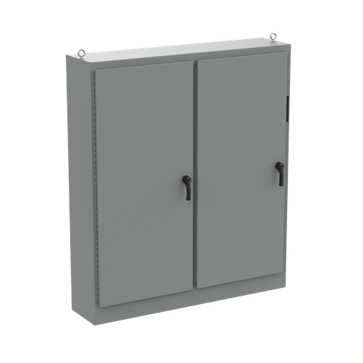 Product image for Hoffman A84XM3EW18FTCLP4 Free-Stand Disconnect with Quick-Release Hinge, Type 4, 84.12" x 118.75" x 18.12", Gray, Steel