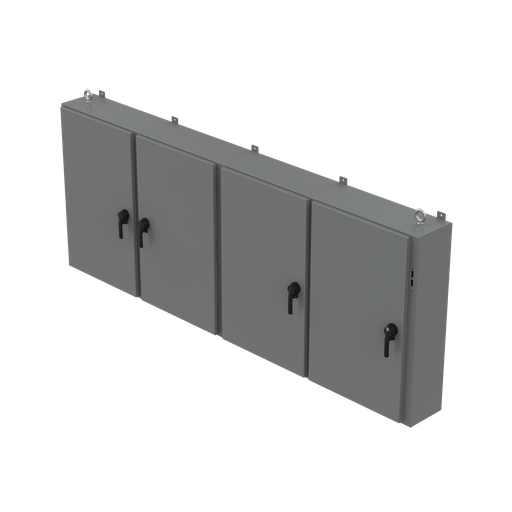 Low-Profile 4-Door Disconnect Type 12, 42.00x108.50x10.00, Gray, Steel