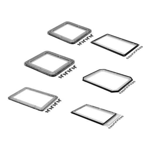 Product image for Hoffman SW44 VJ NEMA Window Kit, Transparent, Unpainted, Polycarbonate, SW44