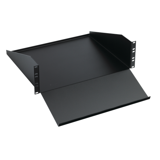 Product image for Hoffman ESH19KBM Steel Keyboard/Monitor Shelf, fits 19" rack, Black, Steel