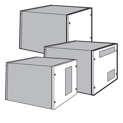Rear Cover for ProLine Sloped-Front HMI, fits 700Ax800mm, Lt Gray, Steel