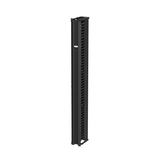 CableTek Vertical Cable Manager Single, 6.00x84.00, Black, Aluminum