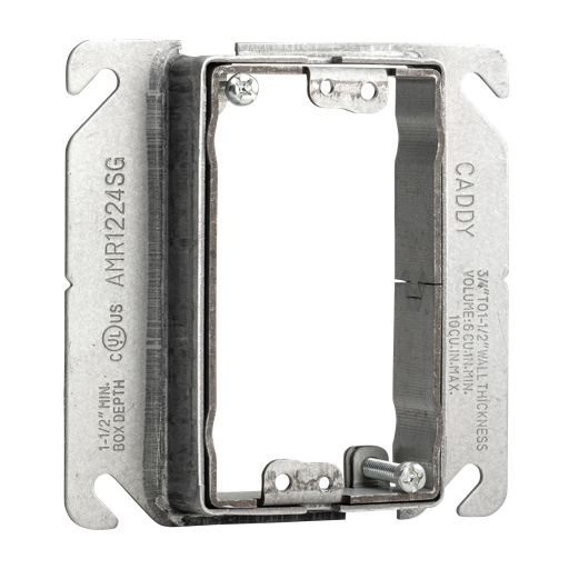 Caddy AMR1224SG Adjustable Mud Ring, 1 Gang, 3/4"-1-1/2" Drywall Product image for Caddy AMR1224SG Adjustable Mud Ring, 1 Gang, 3/4"-1-1/2" Drywall