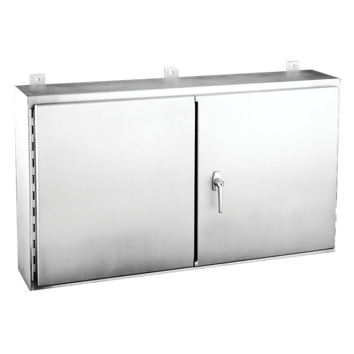 Wallmount 2-Door 3-Point Latch Type 12, 30x42x10, Brushed, SS 304