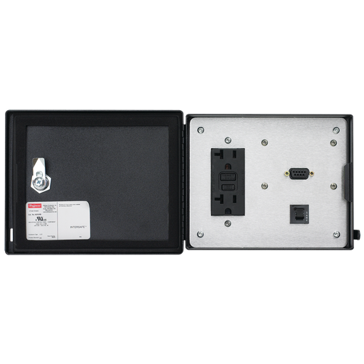 Product image for Hoffman HDP5PBCC INTERSAFE Data Interface Ports for Profibus Protocol, 143x 176x 24mm, Polycarbonate