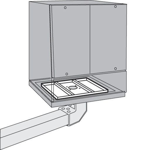 Product image for Hoffman PTS66 Support Bracket, fits 600 wide, Aluminum