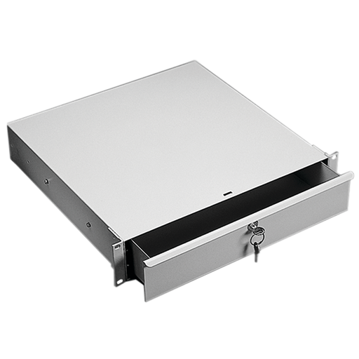 Rack-Angle Mounted Drawer, 19-inch 3U, Lt Gray, Steel
