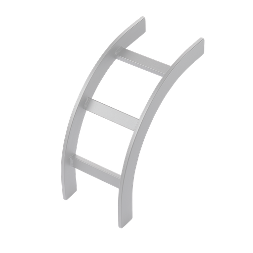 Product image for Hoffman LOB18W Ladder Rack Curved Sections (cULus Classified), White, Steel