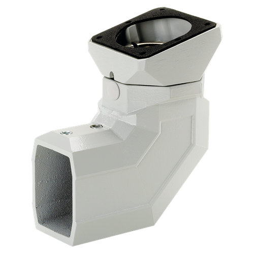 Product image for Hoffman CCS2FEC15LG COMPACT Series 2 Flange Elbow Coupling, fits 45x 60mm, Lt Gray, Aluminum