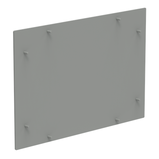 Replacement Front Plate for Concept HMI, fits 470x500mm, Lt Gray, Aluminum
