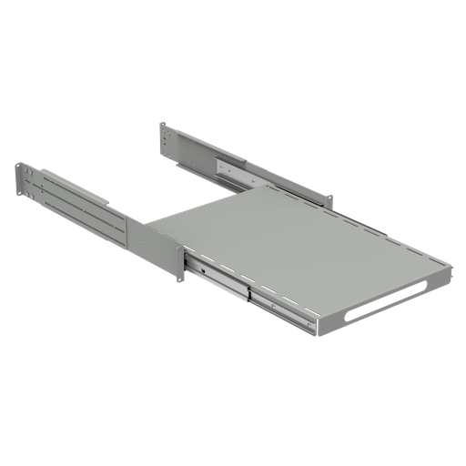 Product image for Hoffman P19SHP68 Rack Mount Pull-out Shelf, 17in pull, Lt Gray, Steel