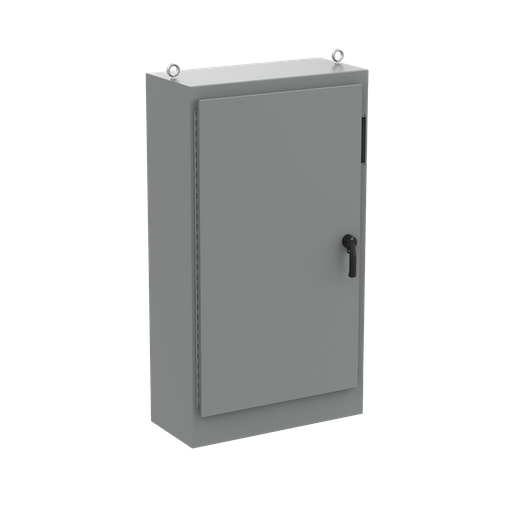 Product image for Hoffman A72XM4018FTCLP4 Free-Stand Disconnect with Quick-Release Hinge, Type 4, 72.12" x 40.25" x 18.12", Gray, Steel