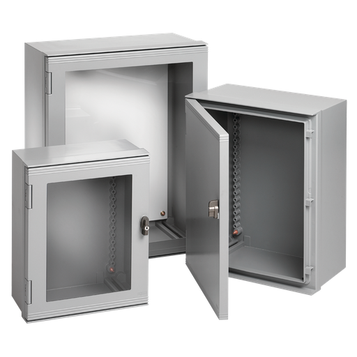 Ultrx Enclosure Window Door Type 4X, 1000x800x300mm, Lt Gray, Fiberglass