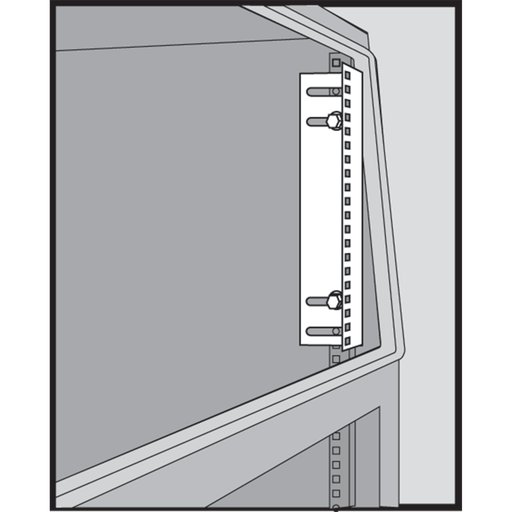 Rack Angle for ProLine Sloped-Front HMI Enclosure 17U, 30x2x4, Plated, Steel