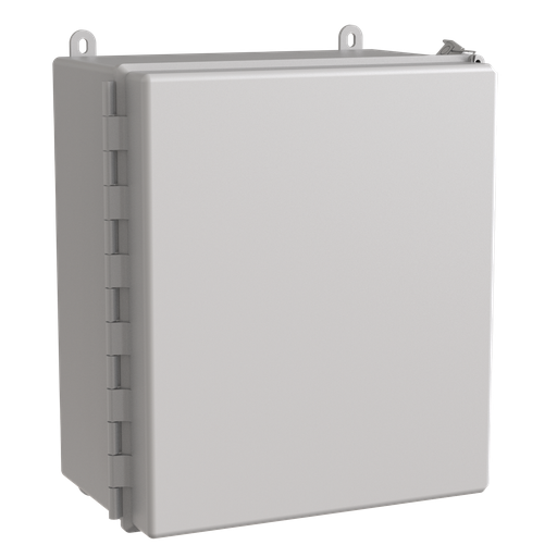 Mayer-DDS-Continuous Hinge QR Cover Enclosure 4X, 14x12x8, Light Gray, Fiberglass-1