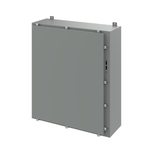 Product image for Hoffman A42HS3712LP Disconnect Enclosure with Clamps, Type 4, 42" x 37.38" x 12", Gray, Steel