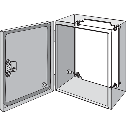 Panel for InLine and GL66 Enclosures, fits 350x300mm, White, Mild Steel