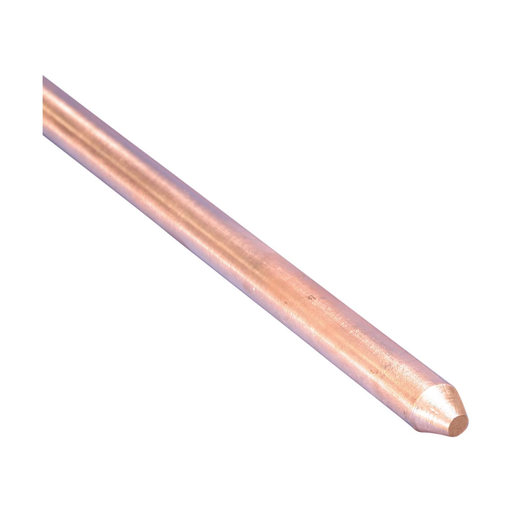 Erico LPC706 Solid Copper Ground Rod, Pointed, 5/8" dia, 10' Product image for Erico LPC706 Solid Copper Ground Rod, Pointed, 5/8" dia, 10'