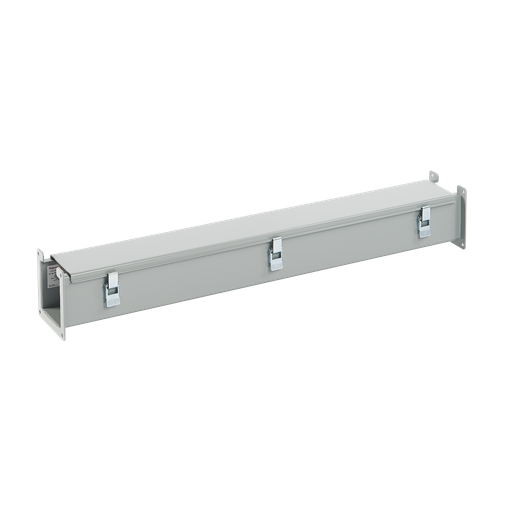 Straight Section Lay-in Hinged Cover Type 12, 8.00x8.00x36.00, Gray, Steel