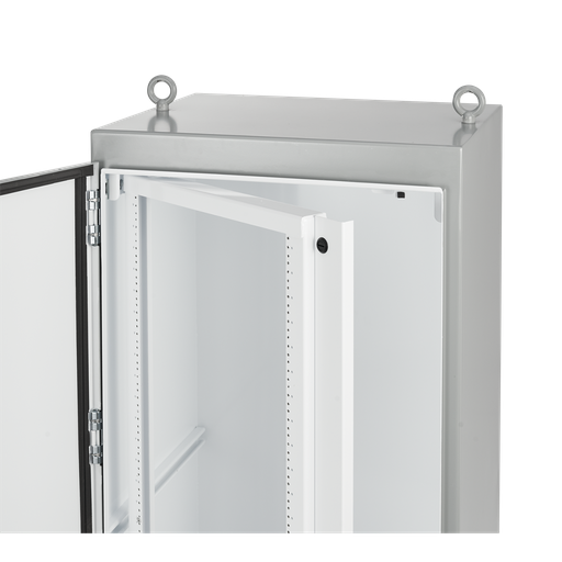 Swing-Out Rack Mounting Frame for Free-Stand, fits 90.06x36.06, White, Steel