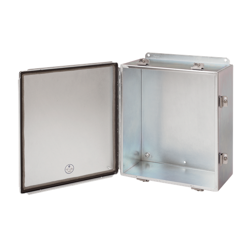 Product image for Hoffman A606CHEMC Continuous Hinge with Clamps, EMC, Type 12, 6" x 6" x 4", Steel