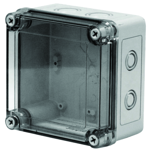 Product image for Hoffman VM533CTH VM Flat Tranparent Hinged Screw Cover Type 4X, 5.03x5.03x3.02, Lt Gray, Polyester, CTH